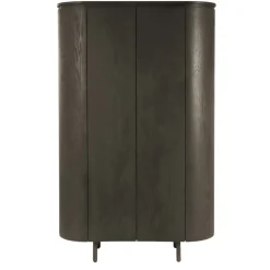 Buffet haut design en chêne brun 2 portes LOREN