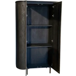 Buffet haut design en chêne brun 2 portes LOREN