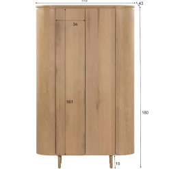 Buffet haut design en chêne clair 2 portes LOREN