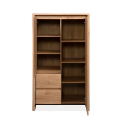 Buffet haut effet bois 2 portes 2 tiroirs ALVA