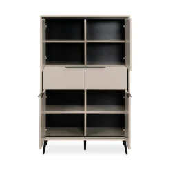 Buffet haut taupe 4 portes 2 tiroirs AVIO