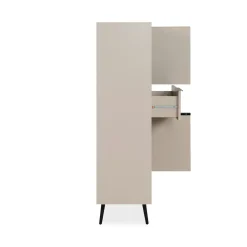 Buffet haut taupe 4 portes 2 tiroirs AVIO