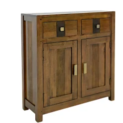 Buffet Hévéa 2 portes, 2 tiroirs, 80x30x85cm GALA