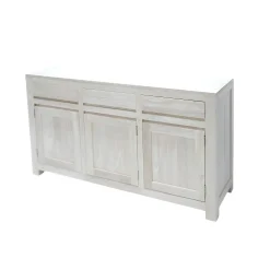 Buffet Hévéa 3 portes, 3 tiroirs 150x45x85cm OLGA