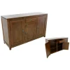 Buffet Hévéa 3 portes, 1 tiroir, 140x45x85cm HELENA
