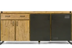 Buffet industriel bois métal boulons BROOKLYN