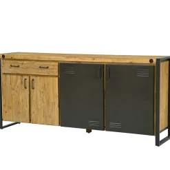 Buffet industriel bois métal boulons BROOKLYN