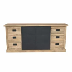 Buffet industriel moderne à portes coulissantes 200 cm CEYLAN