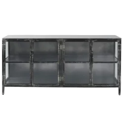 Buffet industriel métal verre ROADIES