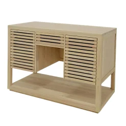 Buffet / Meuble 2 portes Persiennes, 1 tiroir façade Persienne, 1 plateau bas 120x60x85cm NEW ORLEANS