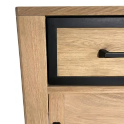 Buffet moderne bois clair - 2 portes, 3 tiroirs GRADO