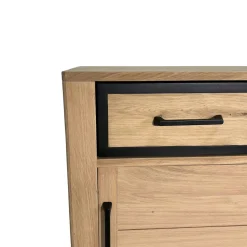 Buffet moderne bois clair - 4 portes, 3 tiroirs GRADO