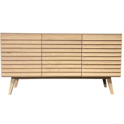 Buffet moderne en bois de chêne blanc (3 portes) COLOGNE