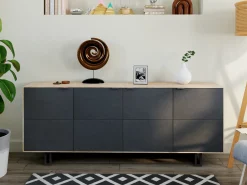 Buffet moderne en chêne blanc 200 cm ZONZA