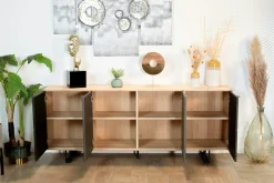 Buffet moderne en chêne blanc 200 cm ZONZA