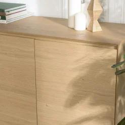 Buffet moderne 4 portes bois couleur naturelle MAYENCE