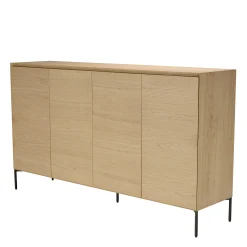 Buffet moderne 4 portes bois couleur naturelle MAYENCE