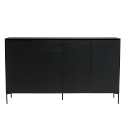 Buffet moderne 4 portes bois couleur noire MAYENCE