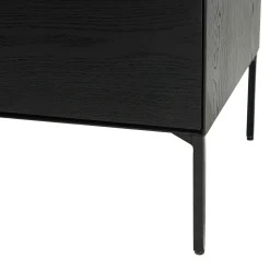 Buffet moderne 4 portes bois couleur noire MAYENCE