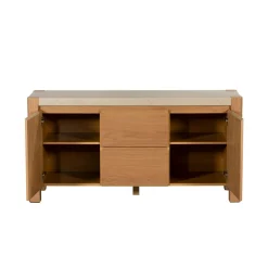 Buffet moderne 2 portes, 2 tiroirs TREVI