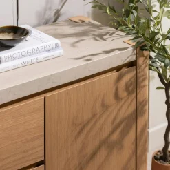 Buffet moderne 2 portes, 2 tiroirs TREVI