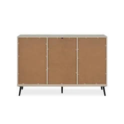 Buffet moderne taupe 2 portes 3 tiroirs AVIO