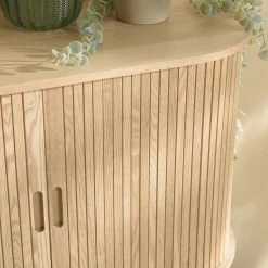 Buffet ovale en bois couleur naturelle CASTILLE
