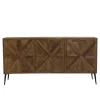 Buffet 3 portes bois recyclé marqueterie KORKAI