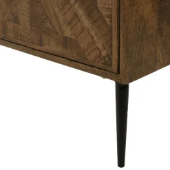 Buffet 3 portes bois recyclé marqueterie KORKAI