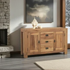 Buffet 2 portes chêne massif 150cm FJORD