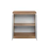 Buffet 2 portes décor bois et blanc ALVA