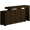 Buffet 4 portes décor noyer à cadre ouvert AURA