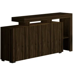 Buffet 4 portes décor noyer à cadre ouvert AURA