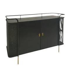 Buffet 2 portes en métal noir ATELIER