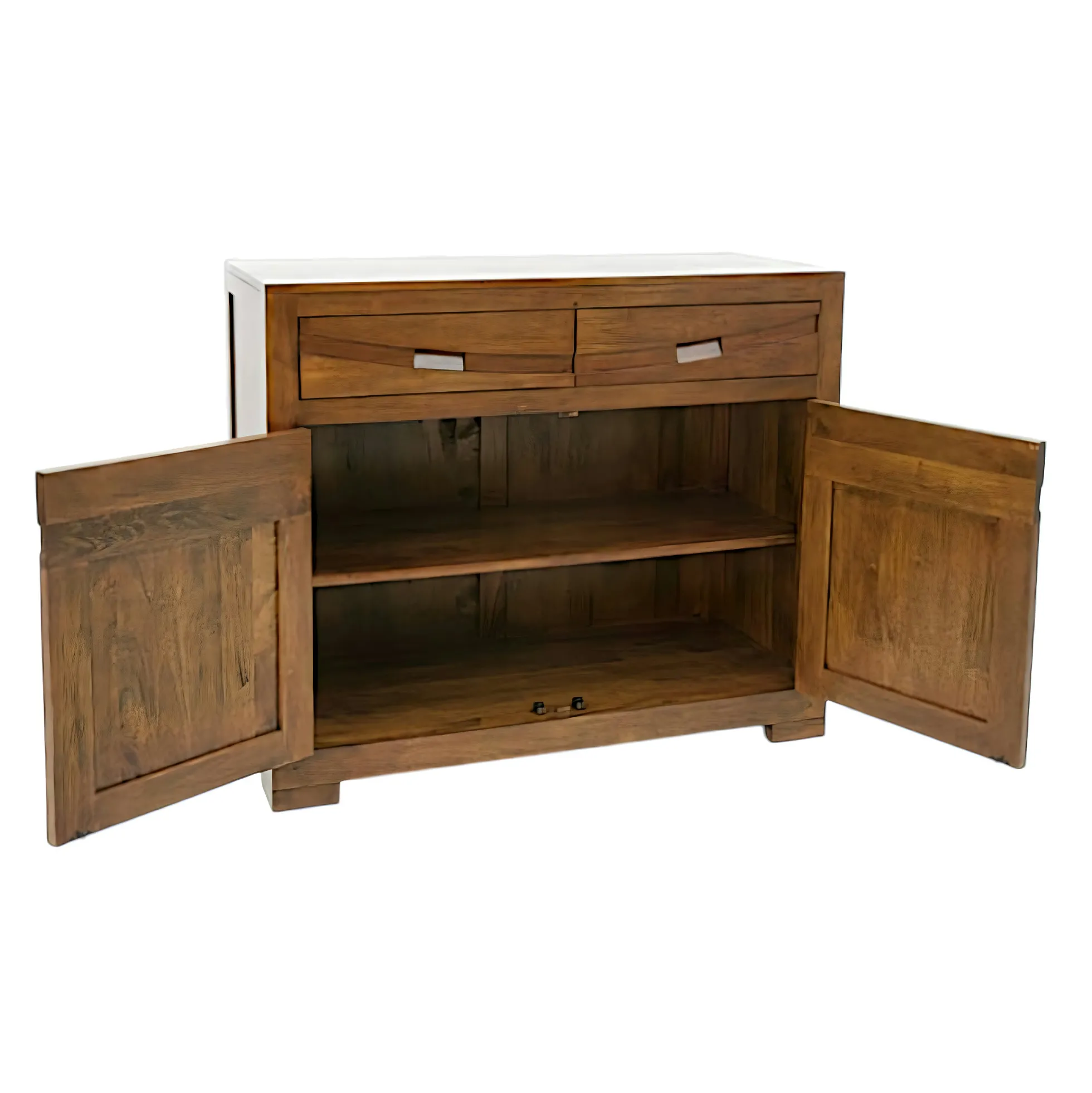Buffet 2 portes exotique hévéa 100cm NIAGARA