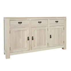 Buffet 3 portes exotique hévéa 150cm HELENA