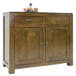 Buffet 2 portes exotique hévéa 110cm HELENA