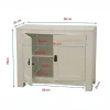Buffet 2 portes exotique hévéa 96cm HELENA