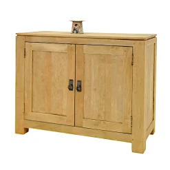 Buffet 2 portes exotique hévéa 96cm HELENA