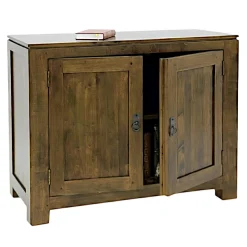 Buffet 2 portes exotique hévéa 96cm HELENA