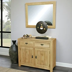 Buffet 2 portes hévéa 110x45x90cm TESSA