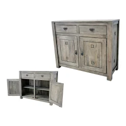 Buffet 2 portes hévéa 110x45x90cm TESSA