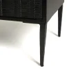 Buffet 4 portes motifs sculptés bois noir SURATE