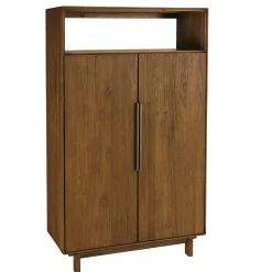 Buffet 2 portes 1 étagère ouverte 90x155cm en bois de teck recyclé SWING