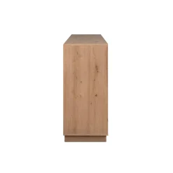 Buffet 3 portes 3 tiroirs décor bois et blanc ALVA