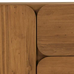 Buffet 3 portes 2 tiroirs 200x48cm en bois de teck recyclé SWING