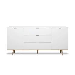 Buffet scandinave blanc 2 portes 3 tiroirs ALVA