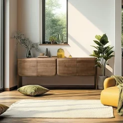 Buffet sur pied en bois de mindi, 4 portes ARCUS