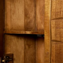 Buffet vaisselier en bois 2 portes décor damier UDA