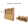 Buffet vaisselier vitré bois moderne ATTAN 200cm